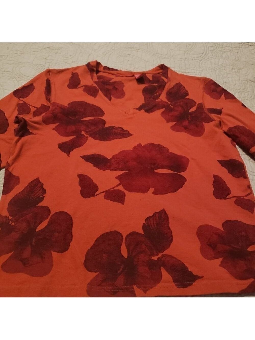 Vintage 90s Gloria Vanderbilt 3/4 Sleeve Top